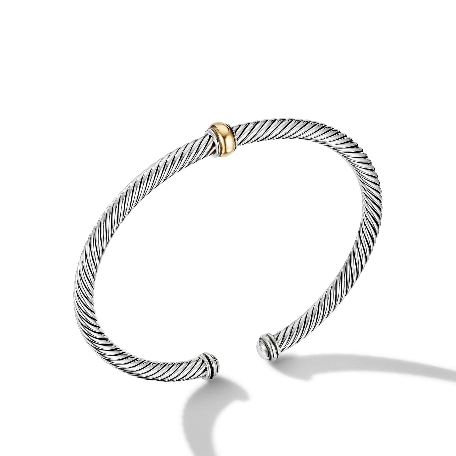 Cable Classics Center Station Bracelet with 18K Yellow Gold - David Yurman- Diamond Cellar