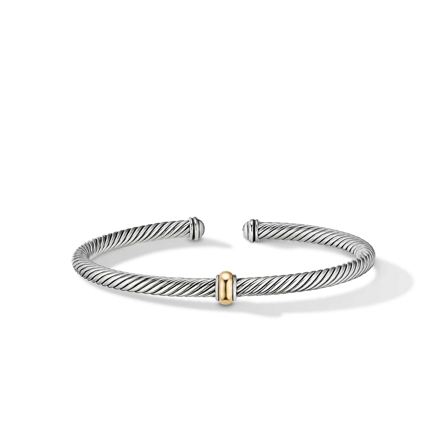 Cable Classics Center Station Bracelet with 18K Yellow Gold - David Yurman- Diamond Cellar