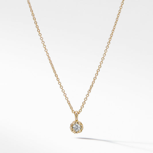 Cable Collectibles Kids Necklace Birthstone Necklace with Diamond in 18K Gold, 3mm - David Yurman- Diamond Cellar