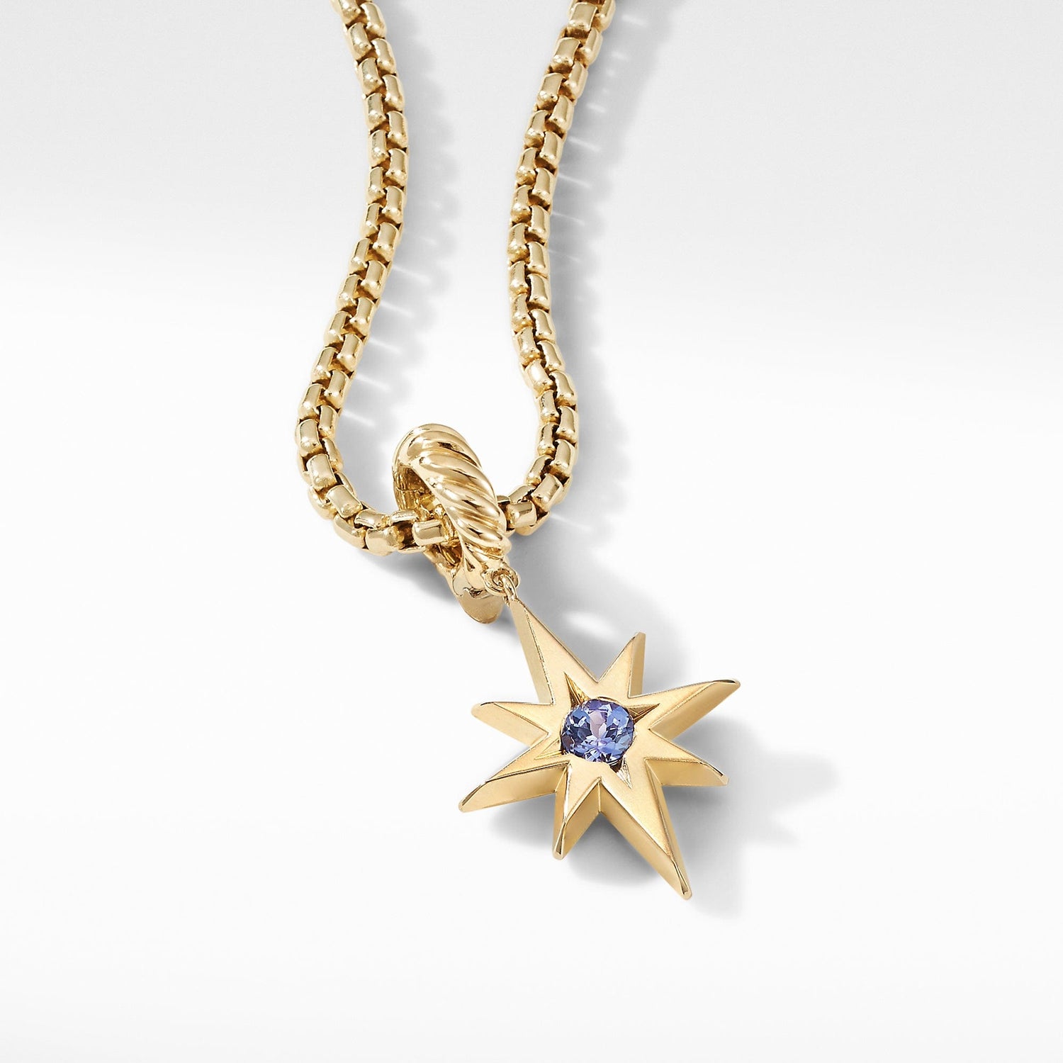 Cable Collectibles North Star Birthstone Charm in 18K Yellow Gold with Tanzanite - David Yurman- Diamond Cellar