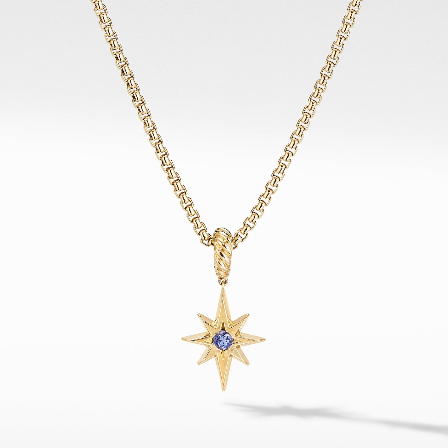 Cable Collectibles North Star Birthstone Charm in 18K Yellow Gold with Tanzanite - David Yurman- Diamond Cellar