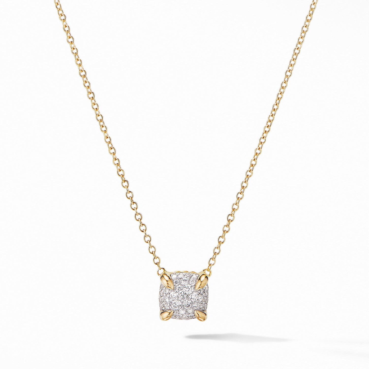 Chatelaine Pendant Necklace in 18K Yellow Gold with Full Pave Diamonds - David Yurman- Diamond Cellar