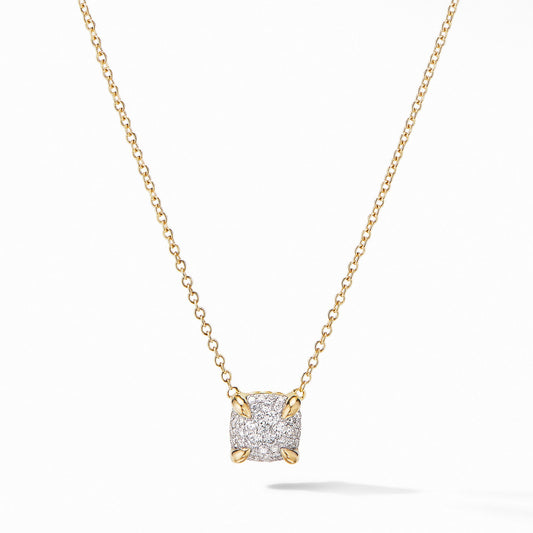 Chatelaine Pendant Necklace in 18K Yellow Gold with Full Pave Diamonds - David Yurman- Diamond Cellar