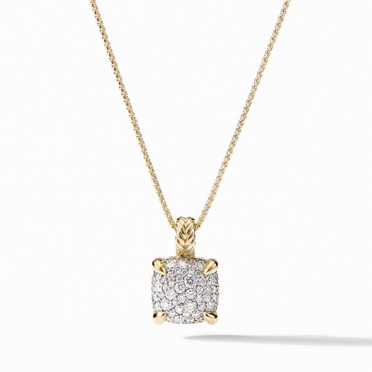 Chatelaine Pendant Necklace in 18K Yellow Gold with Full Pave Diamonds - David Yurman- Diamond Cellar