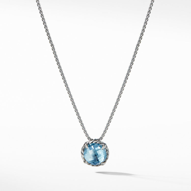 Chatelaine Pendant Necklace with Blue Topaz - David Yurman- Diamond Cellar