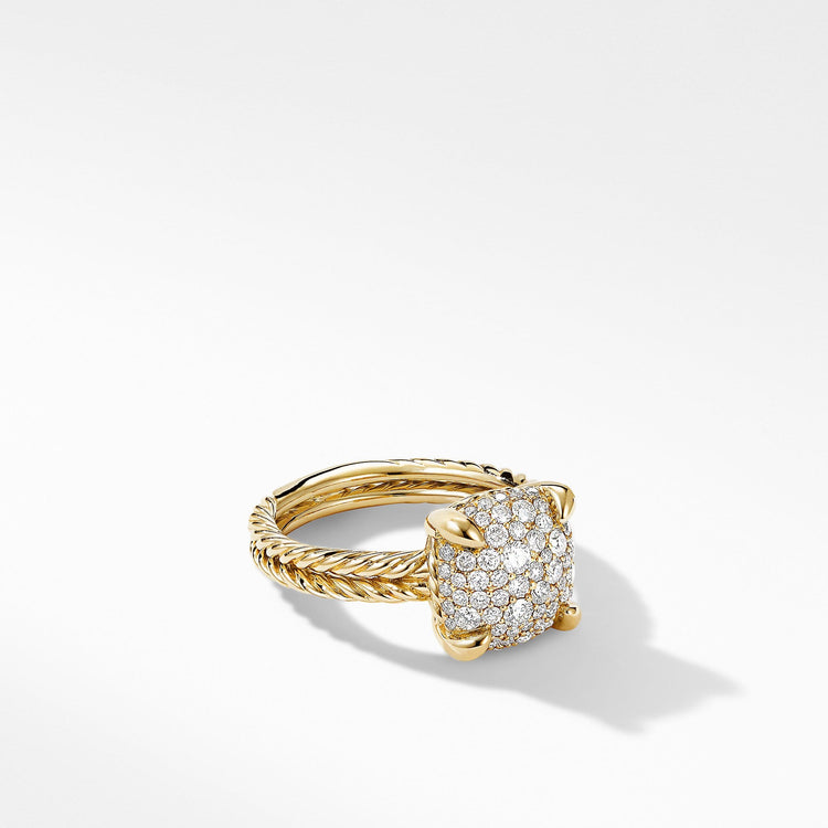 Chatelaine Ring in 18K Yellow Gold with Full Pave Diamonds - David Yurman- Diamond Cellar