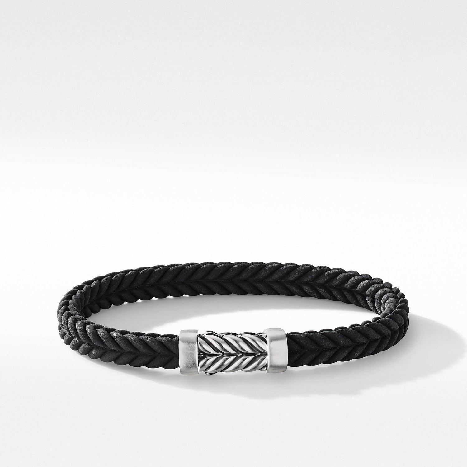 Chevron Black Rubber Bracelet - David Yurman- Diamond Cellar