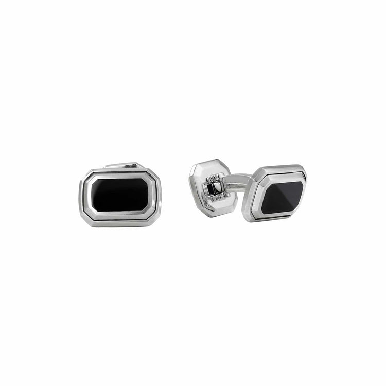 Deco Cufflinks with Black Onyx - David Yurman- Diamond Cellar