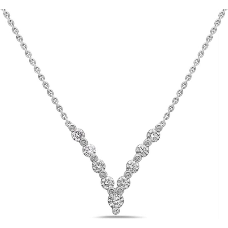 Diamond Air V Necklace by Charles Krypell | Diamond Cellar