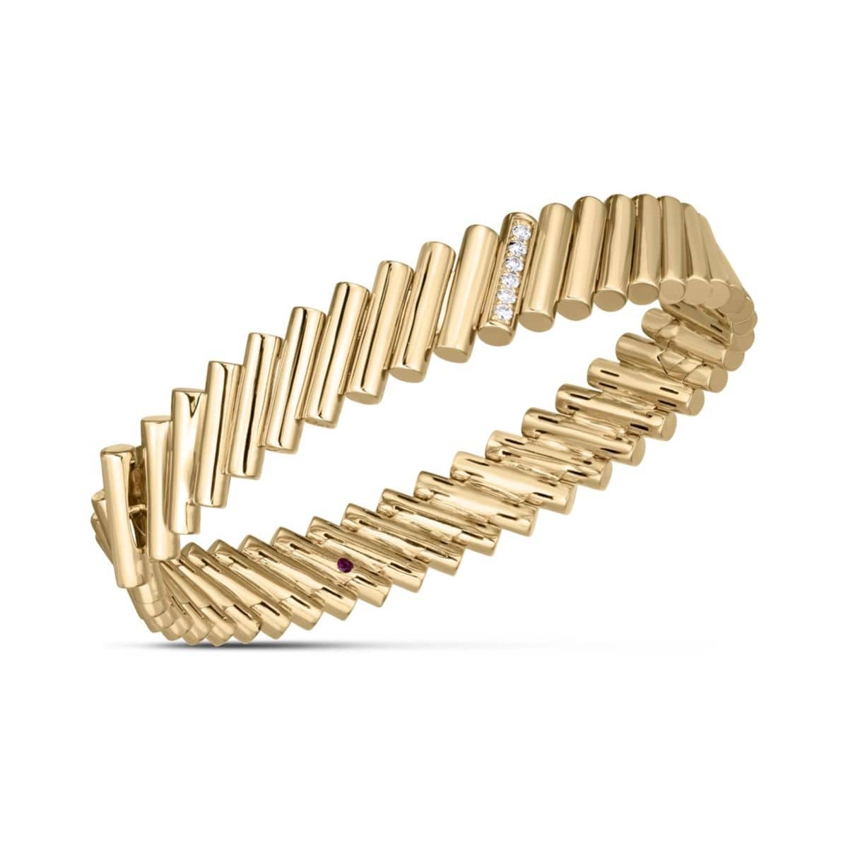 Diamond Domino Accent Bangle - Roberto Coin- Diamond Cellar