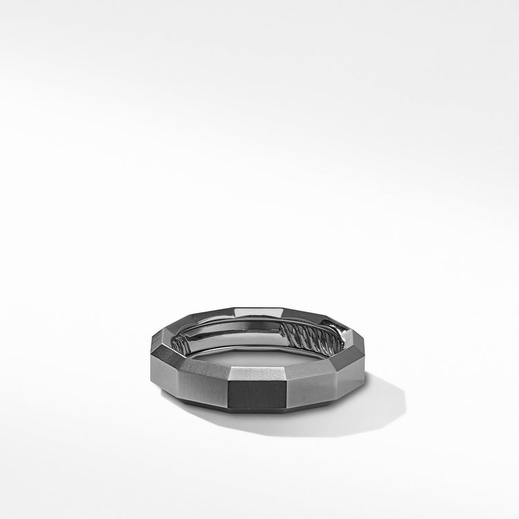 Faceted Band Ring in Grey Titanium - David Yurman- Diamond Cellar