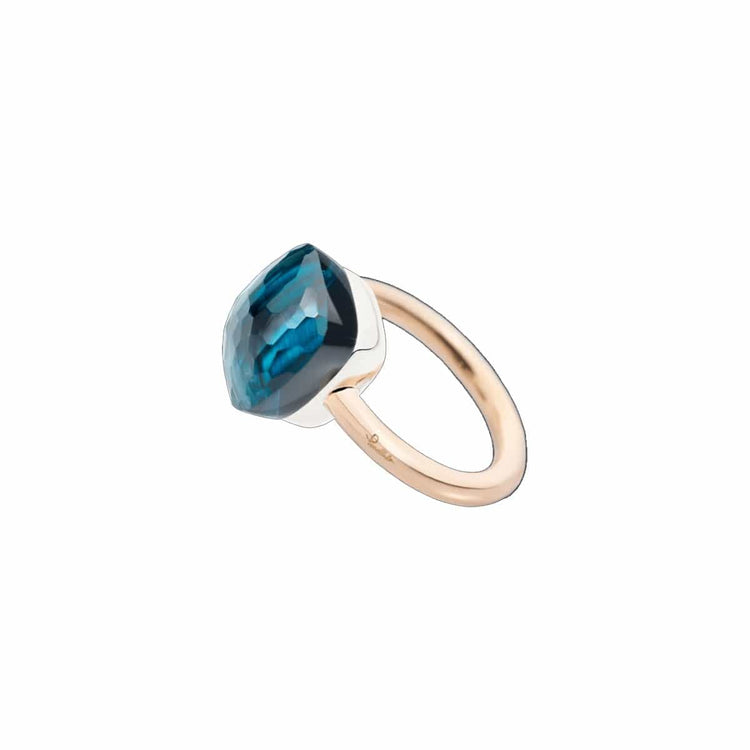 London Blue Topaz Nudo Maxi Ring - Pomellato- Diamond Cellar