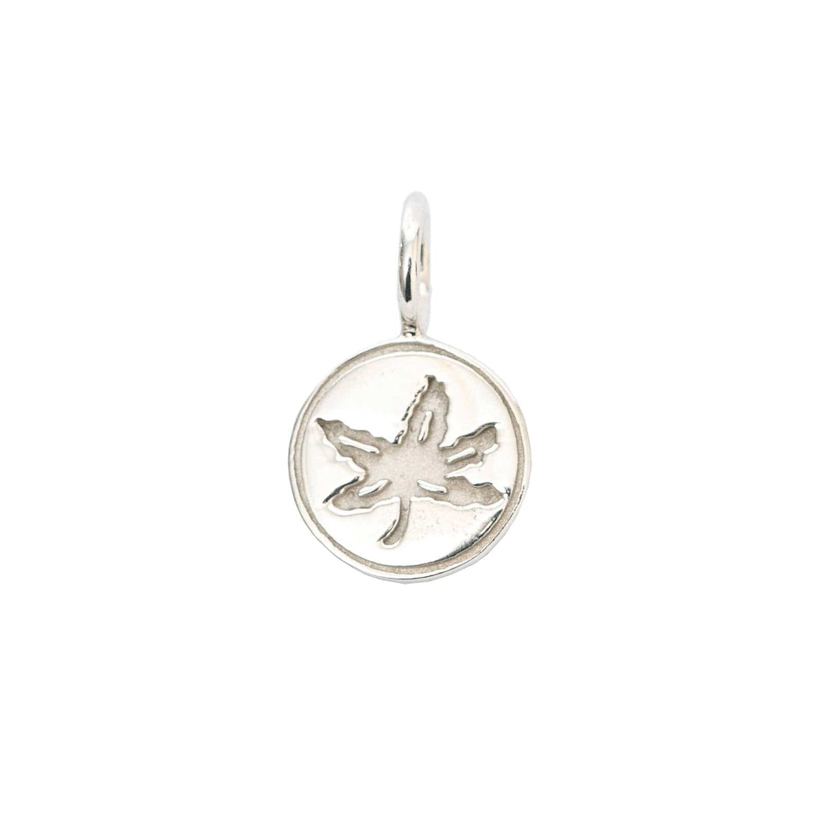 Ohio State Charms and Buckeye Jewelry - Grey Block O and Buckeye Leaf Bead  - Hypoallergenic Stainless Steel Charms - Ohio State Gifts for Her