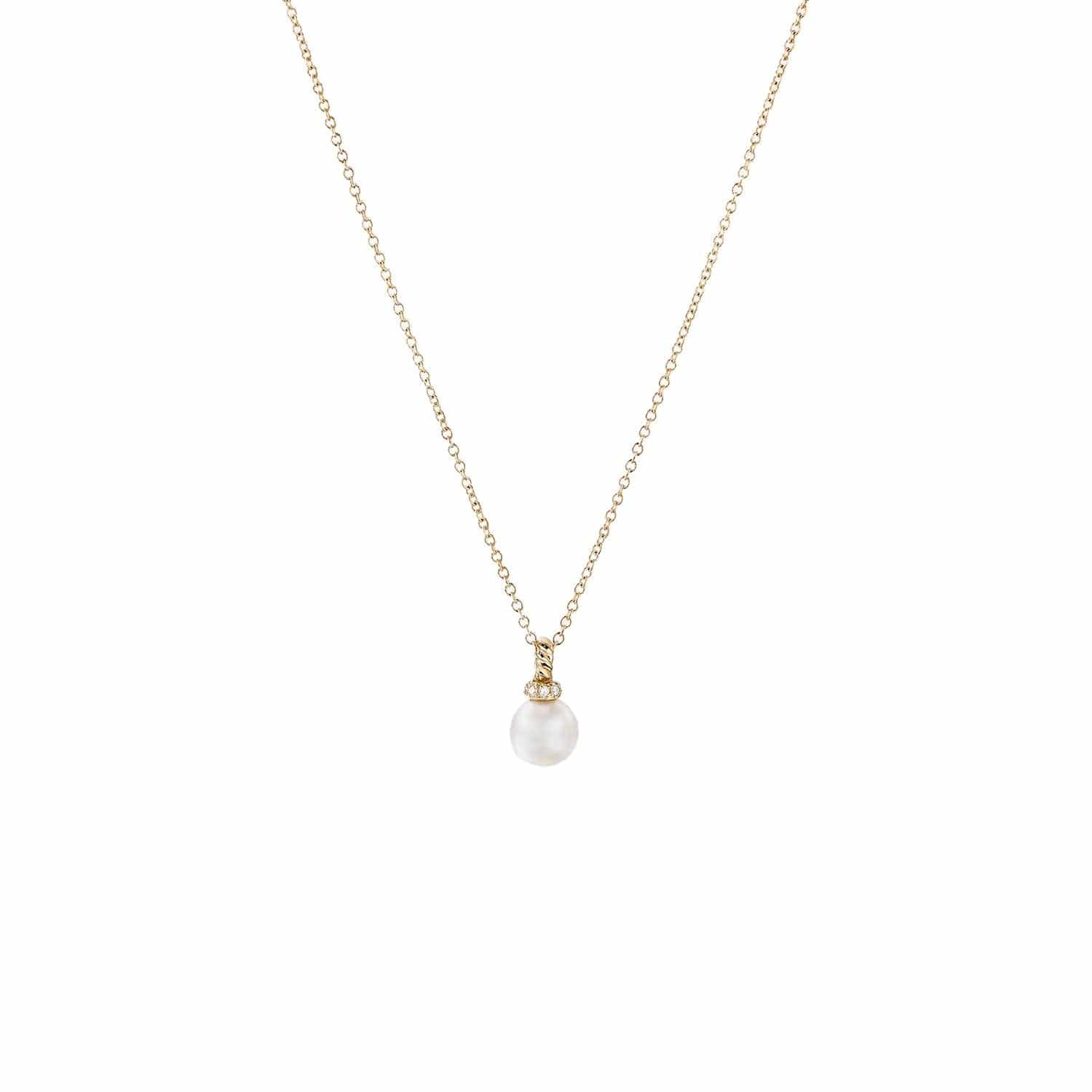 Pearl and Diamond Solari Pendant - David Yurman- Diamond Cellar