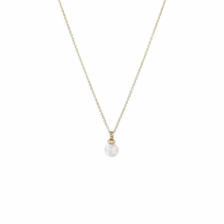 Pearl and Diamond Solari Pendant - David Yurman- Diamond Cellar