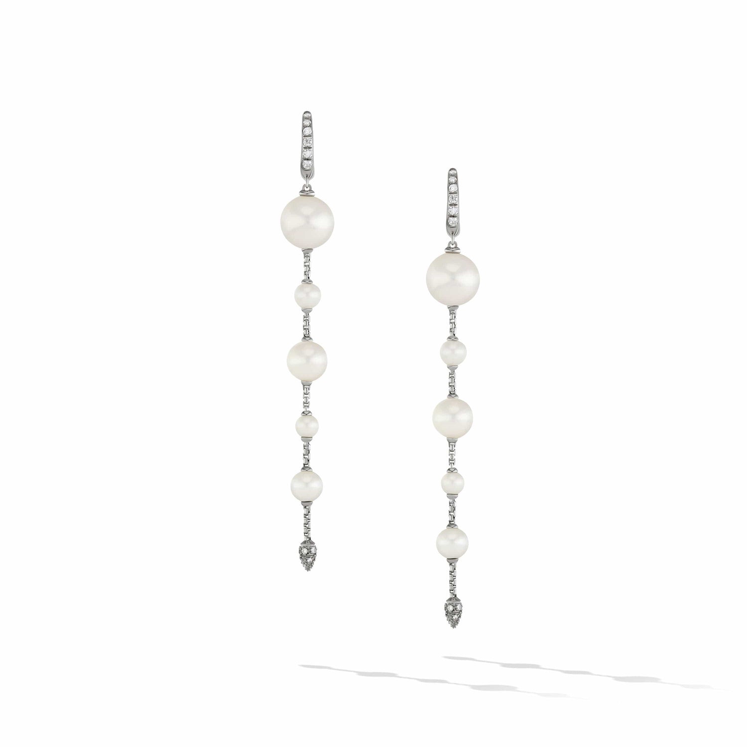2.00- Carat Graduated Lab-grown Diamond Dangle Earrings, 14k