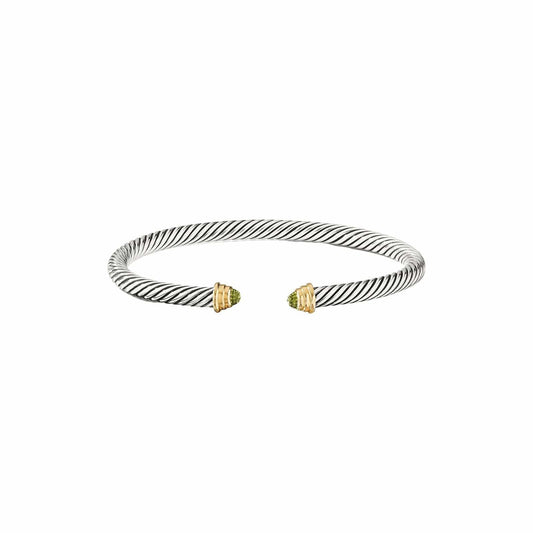 David Yurman December Cable Kids Turquoise Bracelet - 18K Yellow Gold Cuff,  Bracelets - DVY30656 | The RealReal