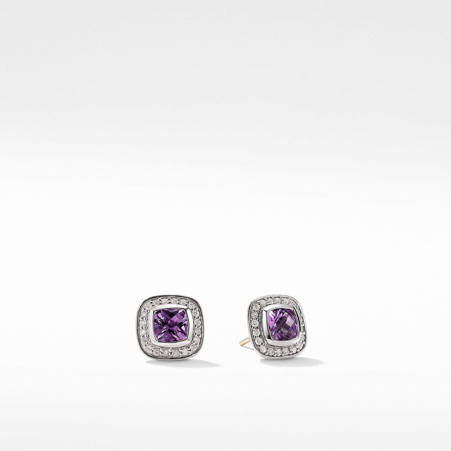 Petite Albion Earrings with Amethyst and Diamonds - David Yurman- Diamond Cellar