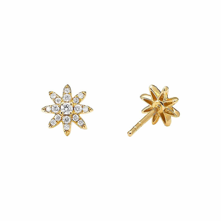 Petite Starburst Stud Earrings with Diamonds - David Yurman- Diamond Cellar