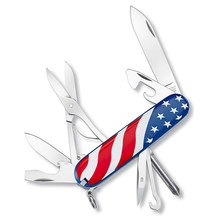 Super Tinker American Flag Medium Pocket Knife - Victorinox Swiss Army- Diamond Cellar