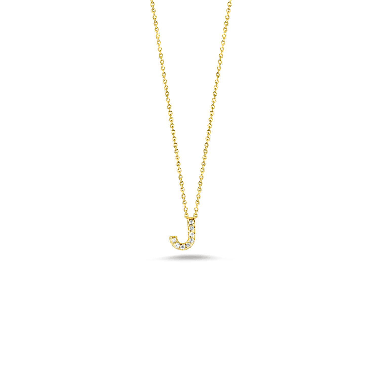 Studio Ice Collection: Gold or Platinum Initial Necklace Ice Out