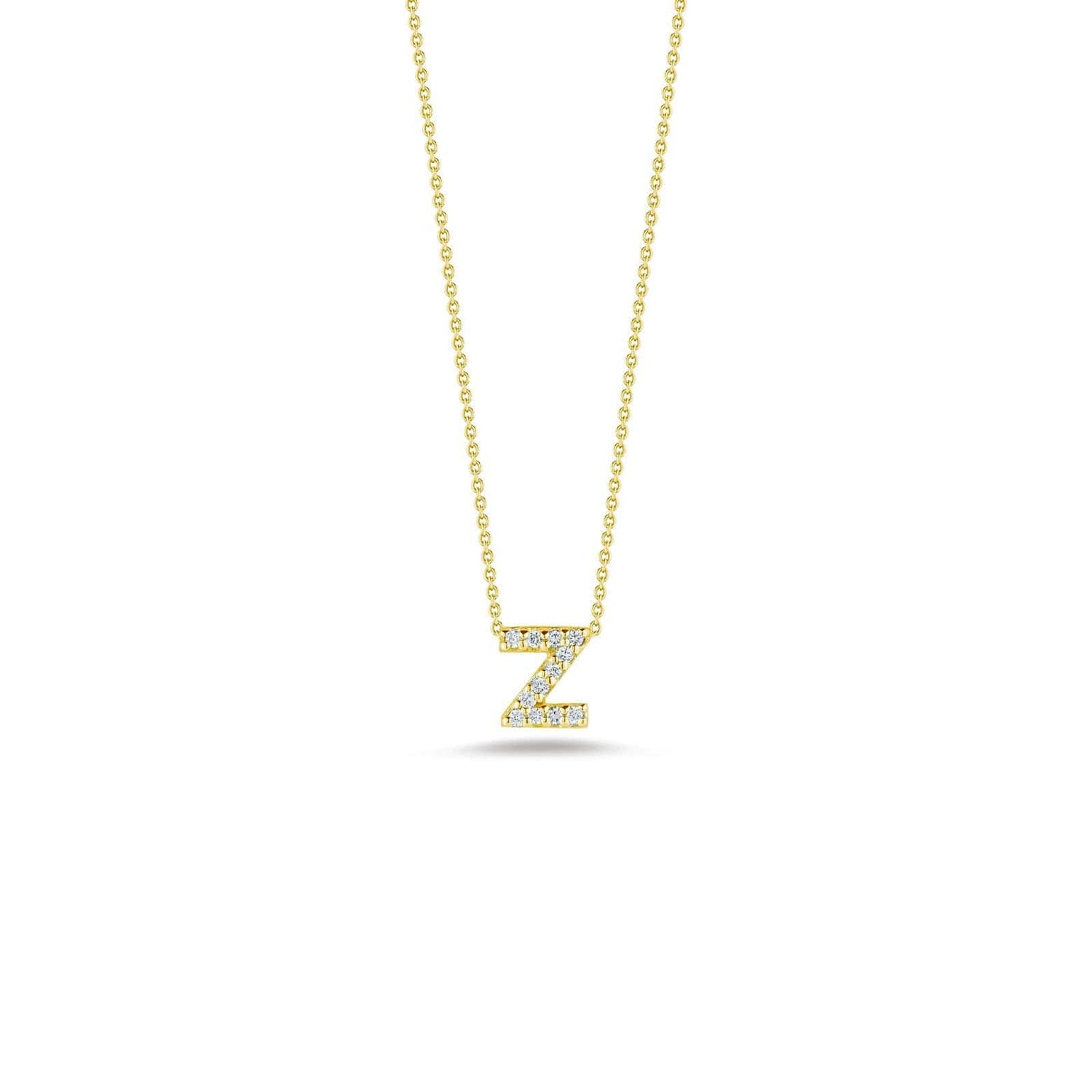 David Yurman Diamond Initial Pendant in Silver-Z