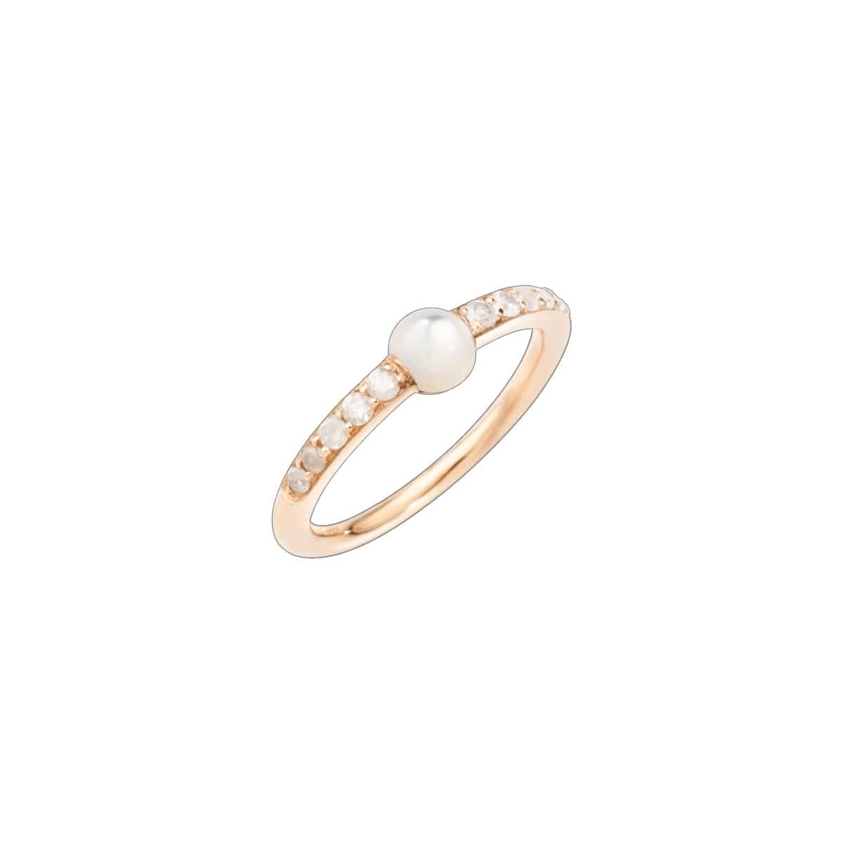 White Mother of Pearl and Icy Diamond M'Ama Non M'Ama Ring - Pomellato- Diamond Cellar